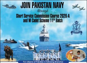 Read more about the article Join Pakistan Navy through Short Service Commission 2026-A and M Cadet Scheme 11th Batch Apply Online