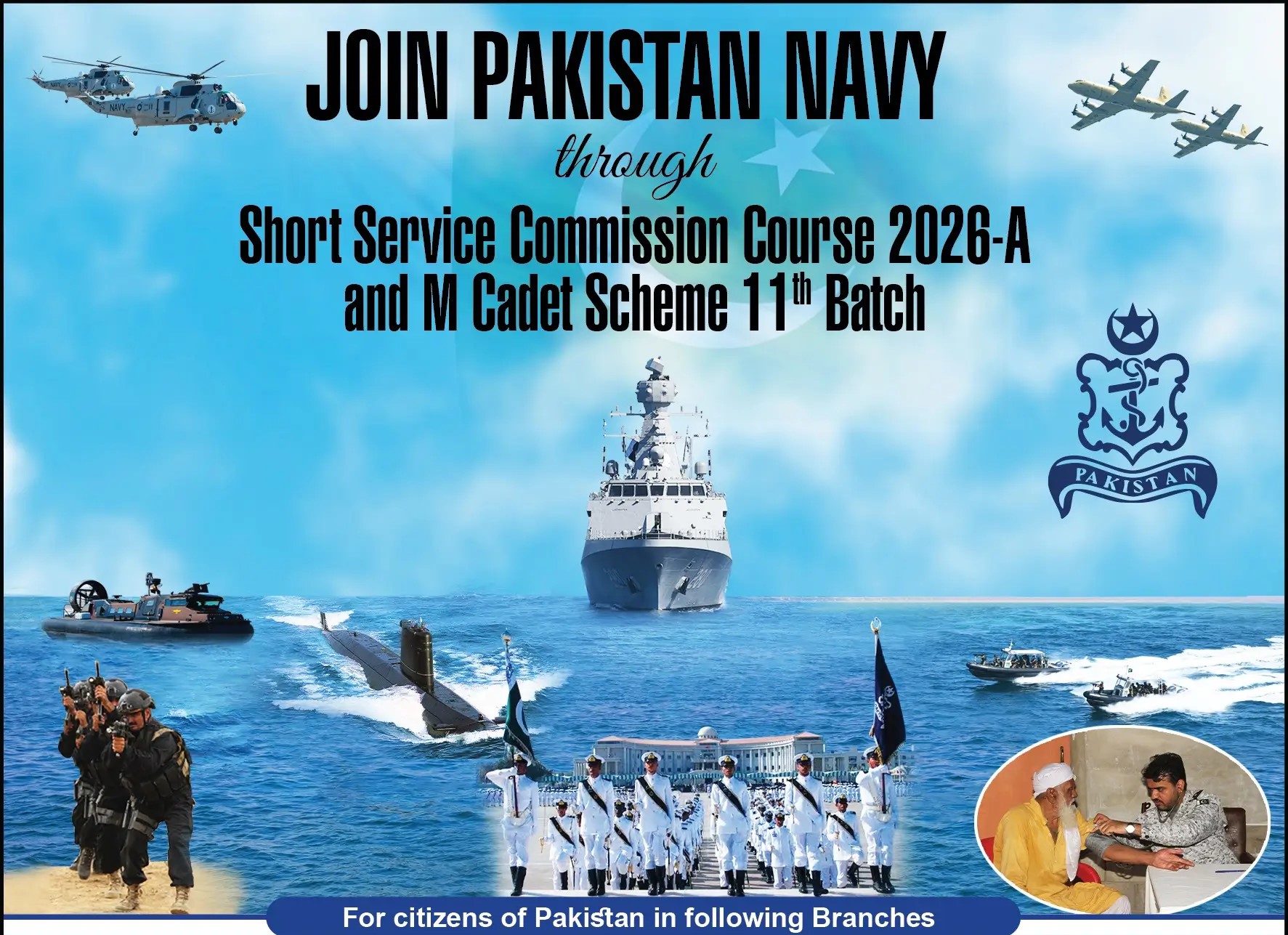 Read more about the article Join Pakistan Navy through Short Service Commission 2026-A and M Cadet Scheme 11th Batch Apply Online