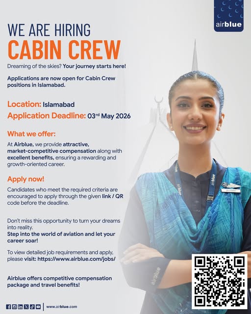 Airblue Cabin Crew Jobs 2026