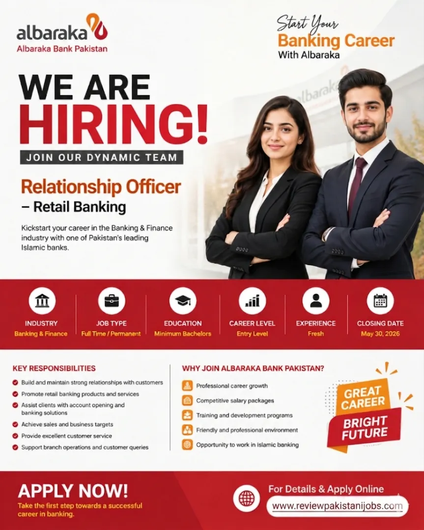 Albaraka Bank Pakistan Jobs 2026