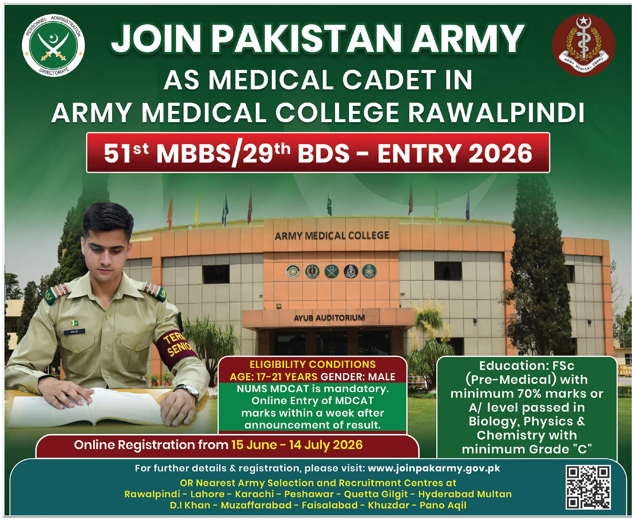 Army Medical College MBBS Admission 2026