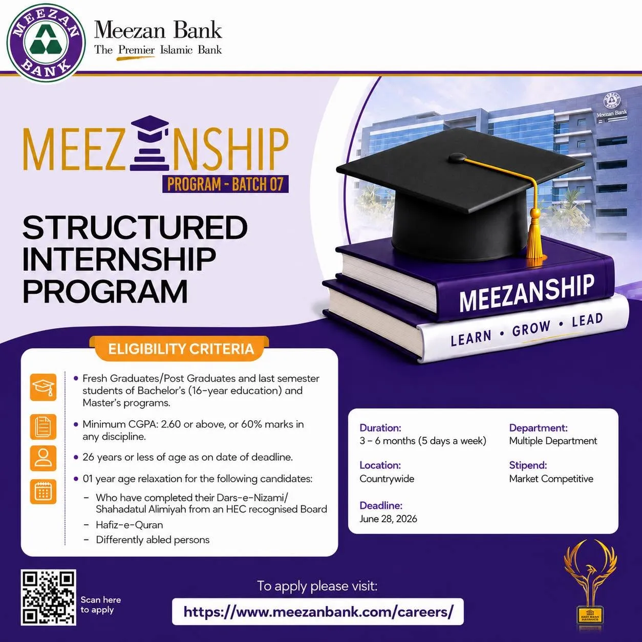 Meezan Bank Meezanship Internship 2026